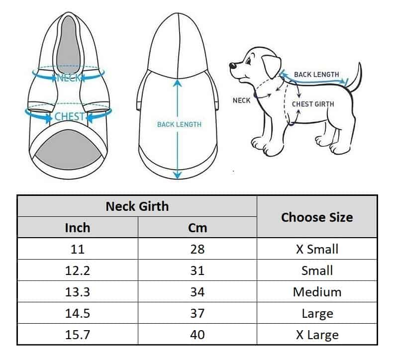 Medium Size Dog Chart