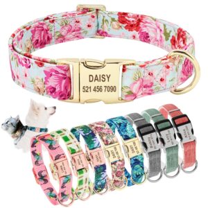 Personalized Dog Collar Floral